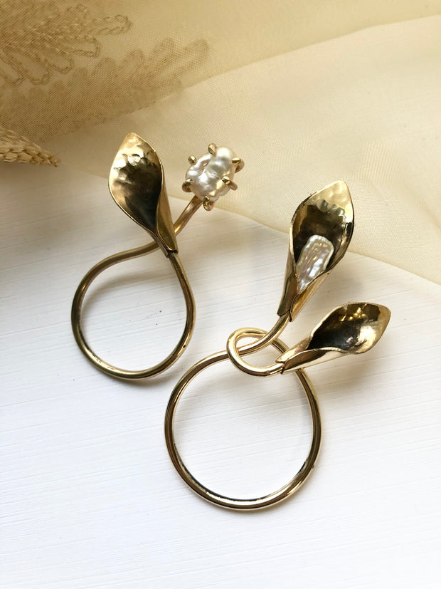 Bronze Calla Lily Earrings