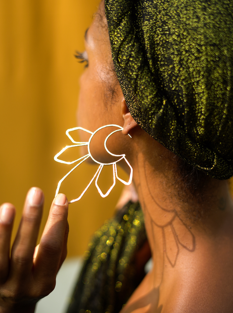 Gold Moonbeam Hoops