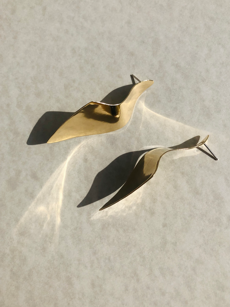 Bronze Wave Earrings