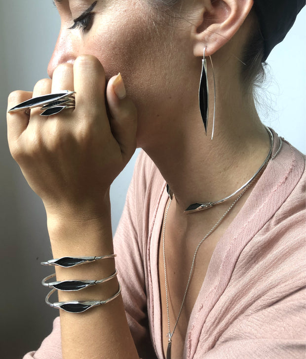 Obsidian Swell Earrings