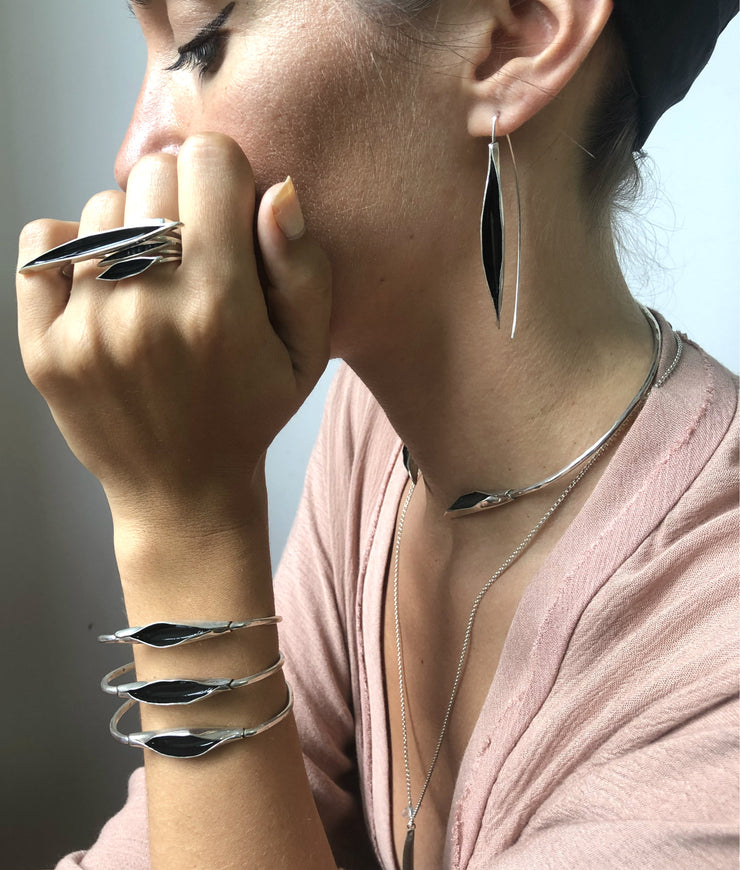 Obsidian Swell Earrings