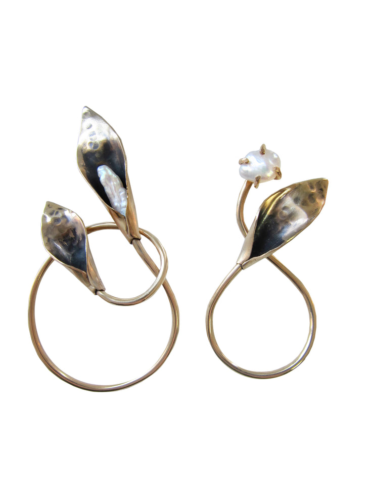 Bronze Calla Lily Earrings