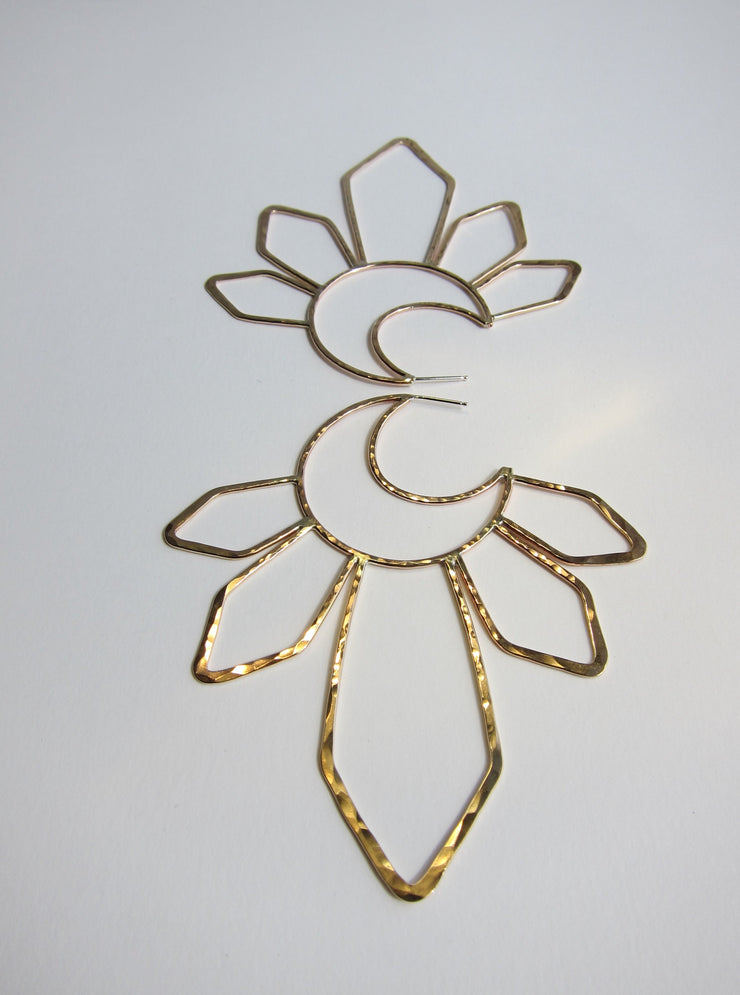 Gold Moonbeam Hoops